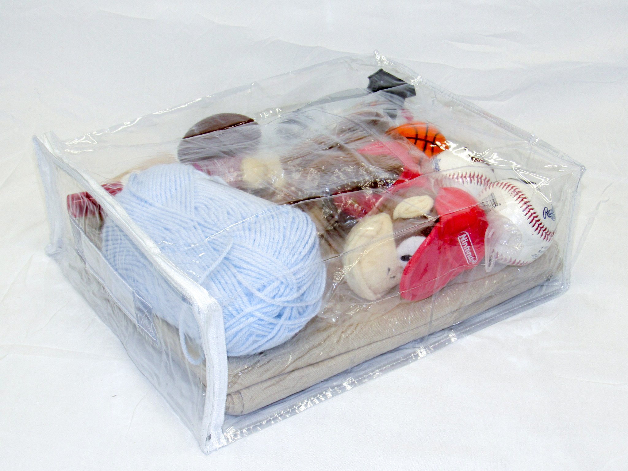 8-Pack Clear Heavy Duty Vinyl Storage Bags with Zipper - 12