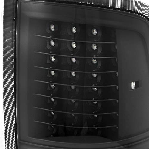 AKKON Black LED Tail Lights Brake Lamps Replacement Pair for 2009-2018 Dodge RAM 1500/2500/3500 - Left & Right Side | Durable & Bright Lighting for Night Driving & Enhanced Safety