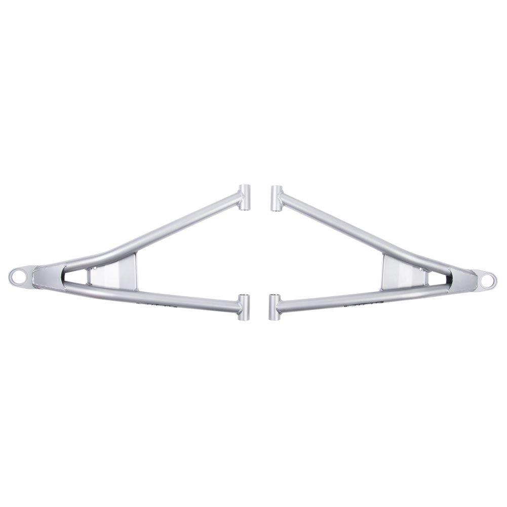 TUSK Mohawk Extreme Duty High Clearance Lower A-Arms - Silver with Bushing Hardware & Ball Joints - Compatible with Polaris RZR XP 1000 (2014-2021) - Perfect for Off-Roading, Trail Riding & Dune Bashing