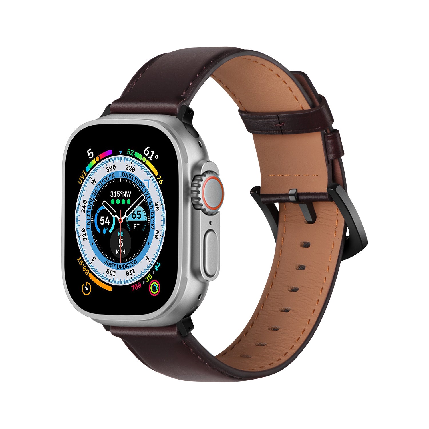 Genuine Leather Apple Watch Band - VWB100 Compatible with 38mm 40mm 41mm 42mm iWatch Straps - Premium Replacement Wristband for Workout, Business & Daily Wear
