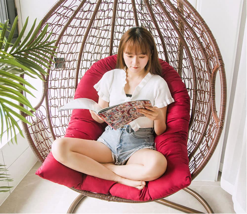 SRHWBF Waterproof Hanging Chair Cushion - Thick Replacement Cushion for Egg Chairs, Hammock Chairs & Outdoor Swing Chairs (No Hammock Included) - Perfect for Patio, Garden, Porch & Backyard Relaxation