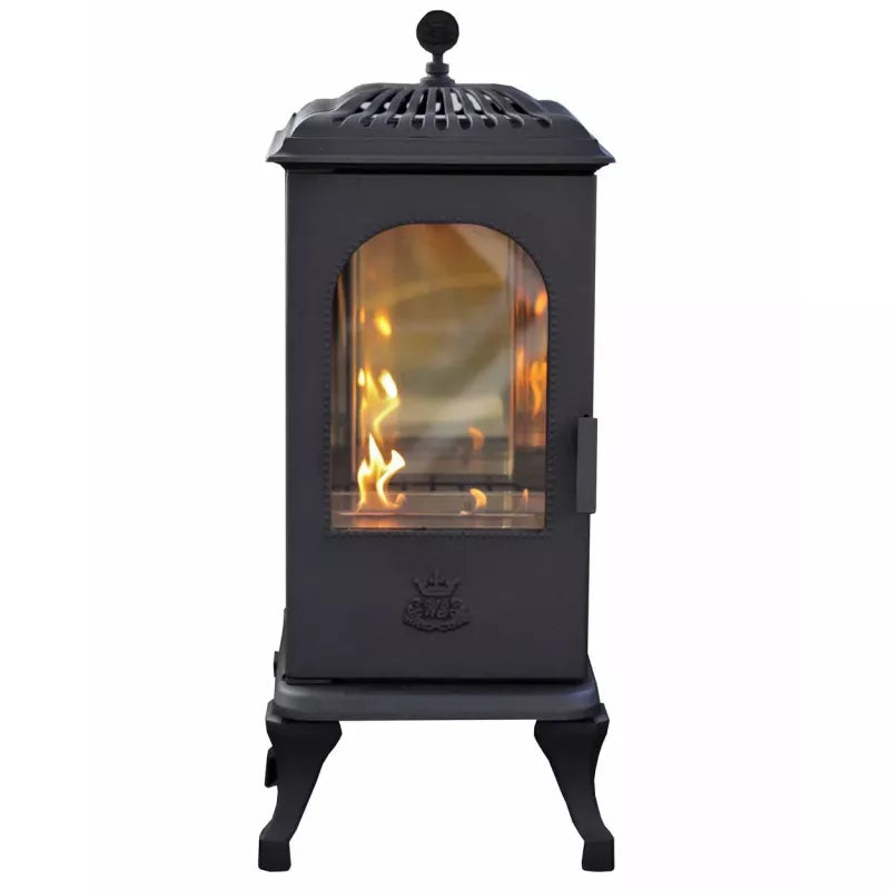 Westbo Victoria 100 BIO Cast Iron Stove - Efficient Wood Burning Fireplace for Cozy Home Heating & Cabin Decor