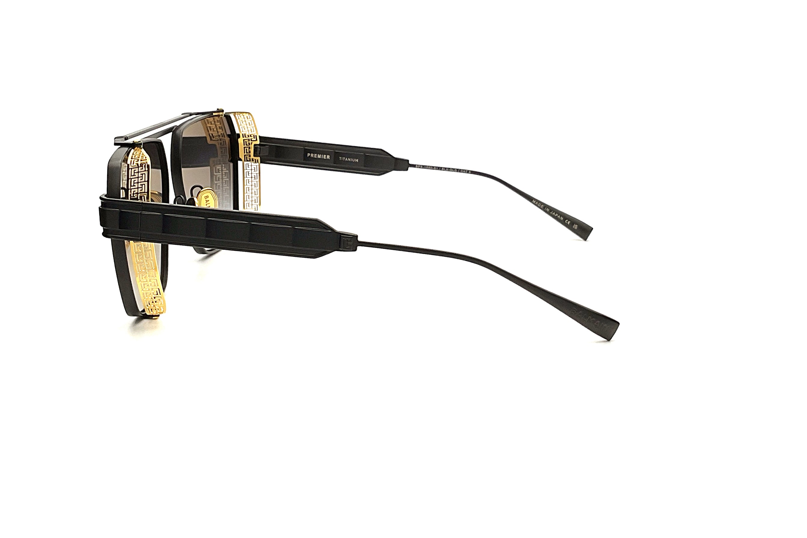 Balmain Premier Matte Black & Shiny 18K Gold Hair Straightener - Professional Salon-Grade Flat Iron for Smooth, Shiny Hair at Home or Travel