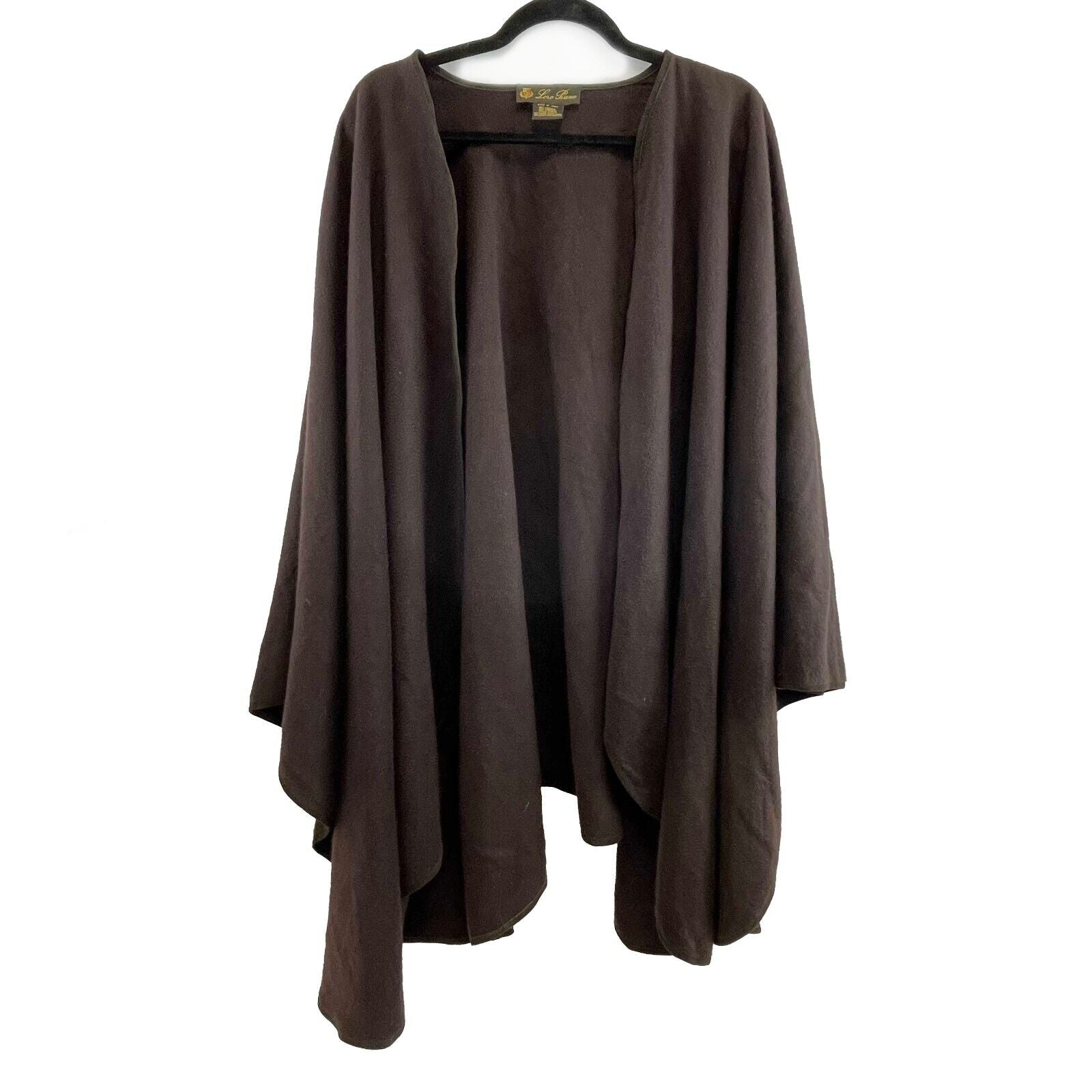 Loro Piana Espresso Brown Pure Cashmere Shawl with Suede Trim - One Size Luxury Wrap for Women | Perfect for Evening Events, Travel & Winter Warmth