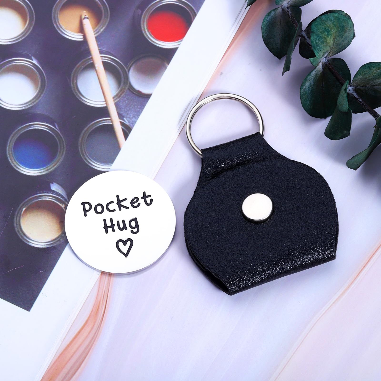 Pocket Hug Token Keychain - Unique Gifts for Adult Son, Teen Boy & Men | Christmas, Birthday, Father's Day Present from Mom | I Love You Keepsake for Him | Perfect for Daily Carry, Travel & Emotional Support