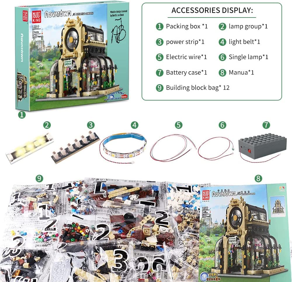 Mould King 16019 The Botanical Garden MOC Building Blocks Set - 2147 Pieces for Adults, Creative DIY Flower Plant Model Kit | Perfect for Home Decor, Office Display & Stress Relief