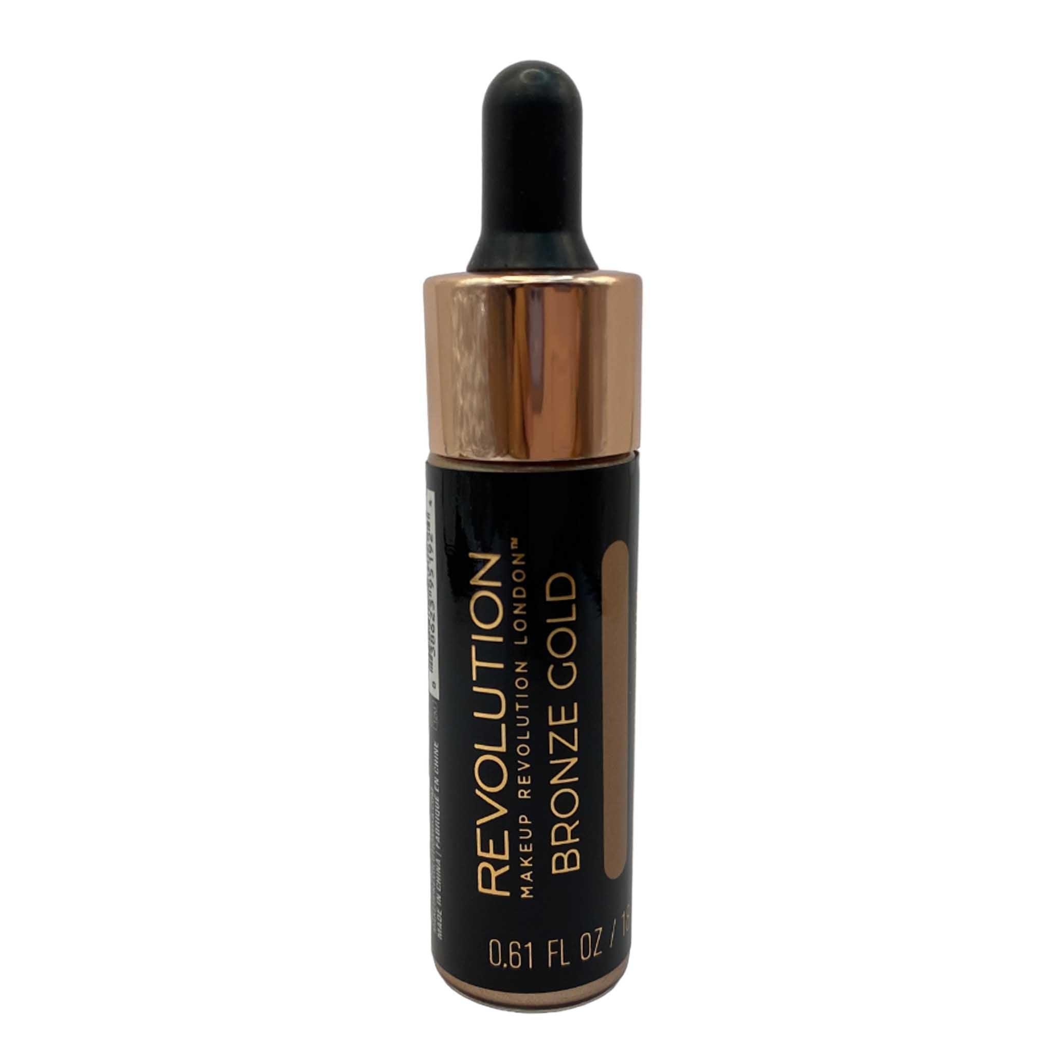 Revolution Bronze Gold Liquid Highlighter - 72 Piece Set for Face & Body Glow | Perfect for Makeup, Cosplay & Photo Shoots