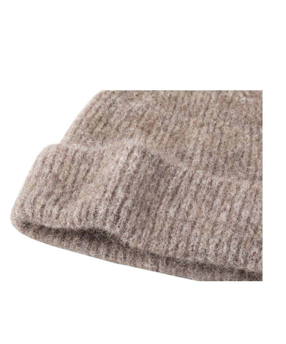 Alpaca Wool Beanie Hat for Men & Women - Soft & Warm Winter Knit Cap for Outdoor Activities, Skiing, and Hiking