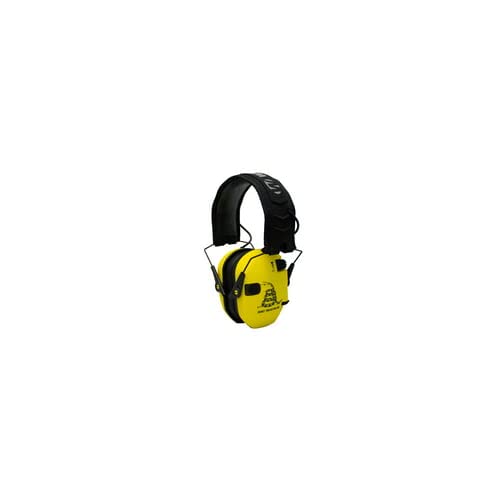 Walker's Razor Electronic Shooting Ear Muffs (2-Pack) - Don't Tread On Me Yellow Edition with 2-Way Radios (2-Pack), Safety Glasses (2-Pack) & Microfiber Cleaning Cloths (2-Pack) - Complete 8-Piece Hearing Protection Kit for Shooting Range, Hunting & Outdoor Activities