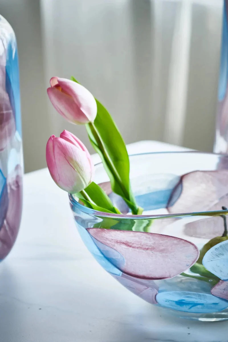 Pastel Bloom Hydroponics Vase - Elegant Glass Flower Vase for Home Decor, Office Desk, Wedding Centerpieces & DIY Plant Growing