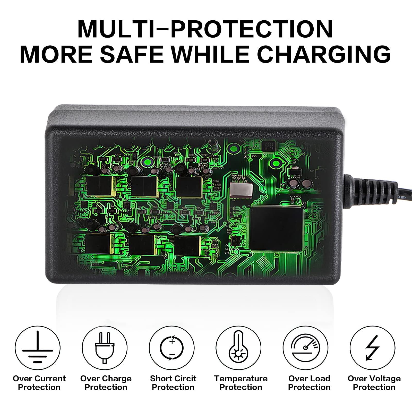 MKHS 12.6V/0.5A Massage Gun Charger - 0.7m/27.5inch Power Cord with Switch Adapter for Deep Tissue Muscle Recovery - Perfect for Home Gym, Physical Therapy & Sports Recovery
