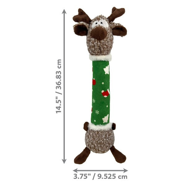 KONG Holiday Shakers Luvs Reindeer Dog Toy - Durable Chew Toy for Small & Medium Dogs - Perfect Christmas Gift for Pets - Fun Interactive Playtime Indoors & Outdoors