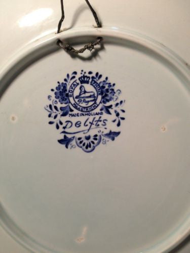 Handpainted Delft Blue Wall Plate with Sailboats and Windmill - Dutch Ceramic Decor for Kitchen, Dining Room, or Living Room