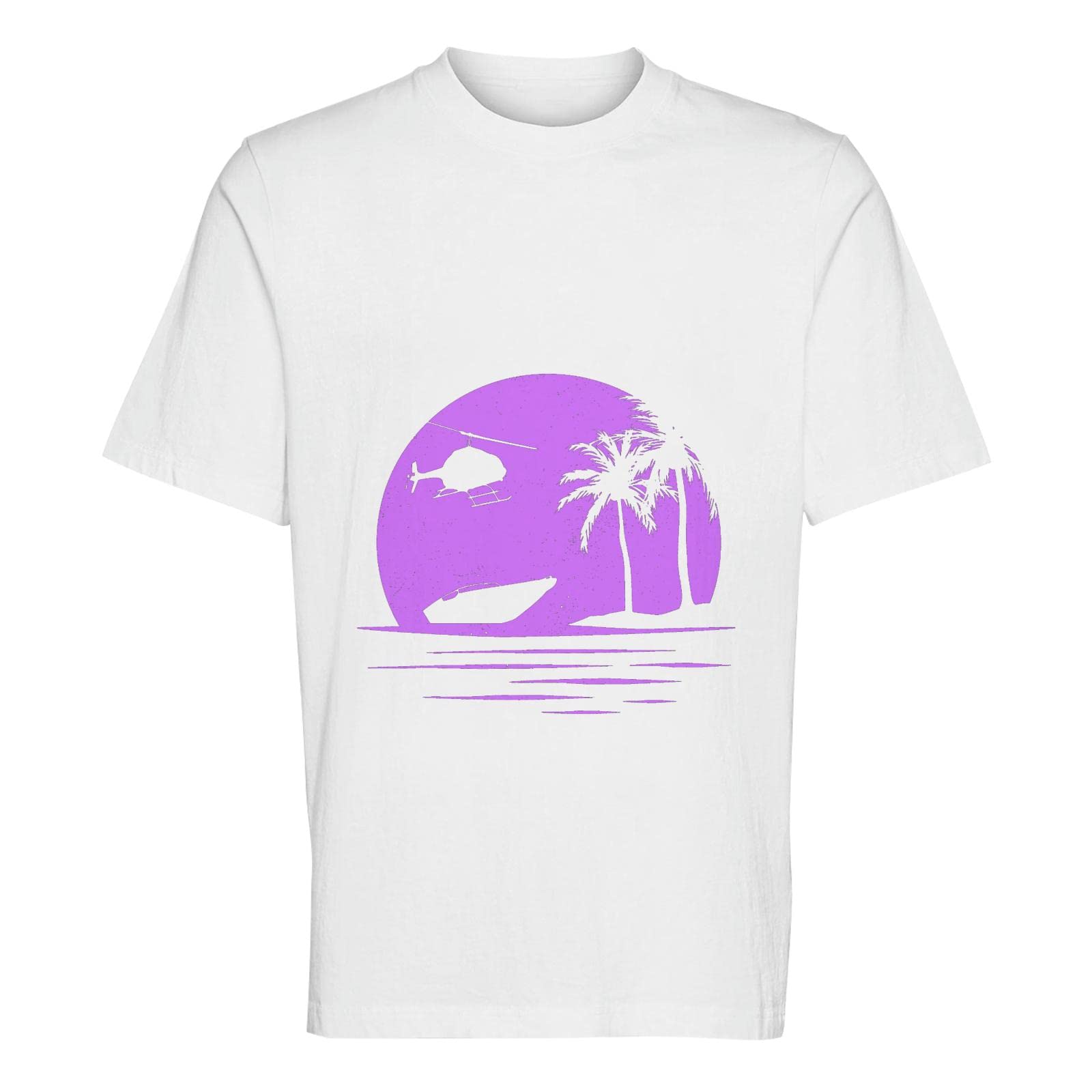 Vintage Miami Beach Florida Graphic T-Shirt for Women & Men - Soft Cotton White Tee for Casual Wear, Beach Outings & Summer Fashion