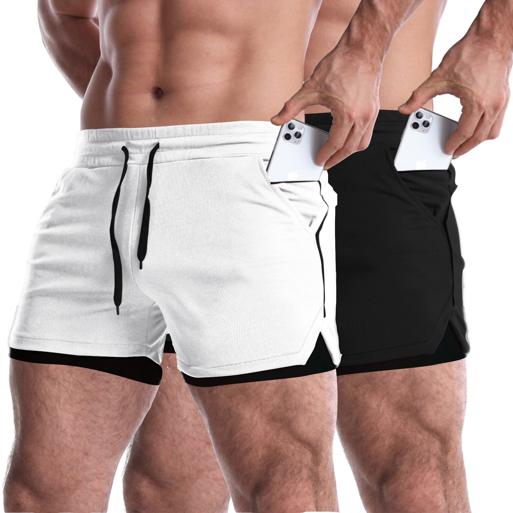 EVERWORTH Men's 2-in-1 Workout Shorts 5