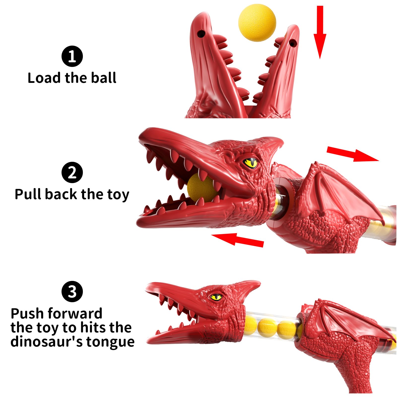 Dinosaur Shooting Toys for Kids Ages 3-7 - Interactive Tyrannosaurus Water Mist Spray & Pterosaur Foam Blaster with Air Pump - Fun Outdoor Play & Birthday Gift (Navy Blue)