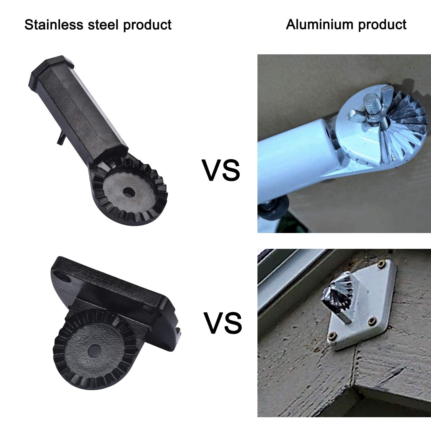 Heavy Duty Stainless Steel Flag Pole Holder - Multi-Position & Multi-Angle Adjustable Wall Mount Bracket for 1 Inch Flag Poles (Black) | Perfect for Outdoor, Garden, Patio, and Home Decoration