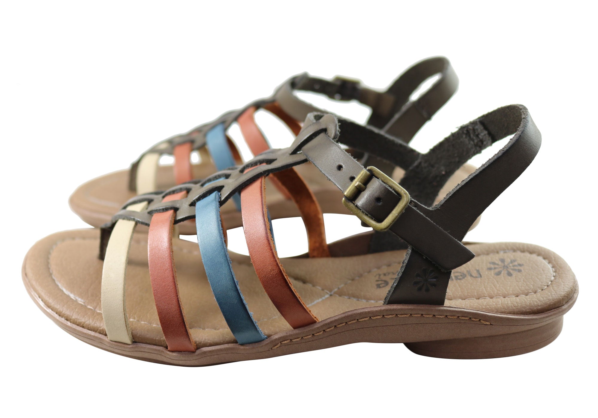 New Women's Comfortable Leather Sandals - Handmade in Brazil - Perfect for Summer, Beach, and Casual Outings