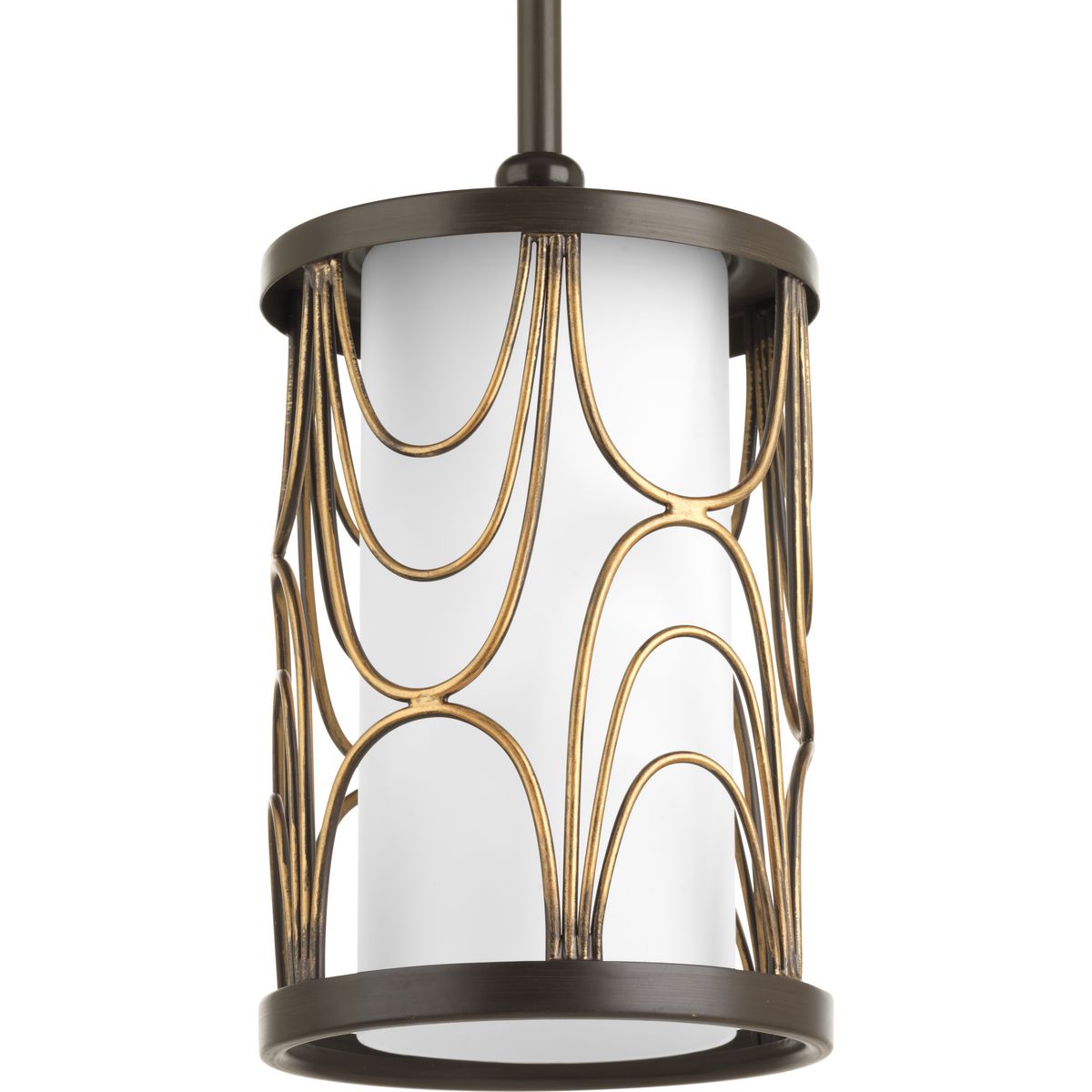 Cirrine Collection One Light Etched White Glass Mini Pendant Light - Modern Ceiling Lighting for Kitchen Island, Dining Room & Bedroom Decor