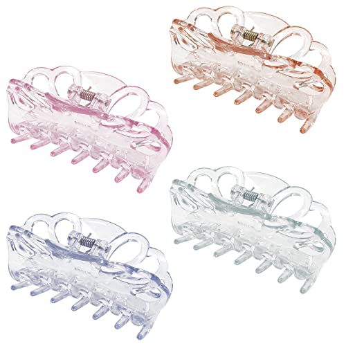 B.PHNE Clear Hair Claw Clips for Women - 3.5