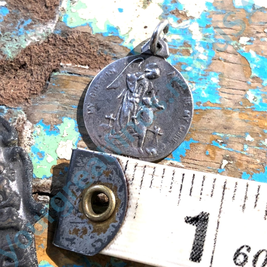 Vintage Sterling Silver St. Jude Devotional Pendant Charm - Religious Jewelry for Prayer & Protection - Perfect for Gifts, Daily Wear & Spiritual Occasions