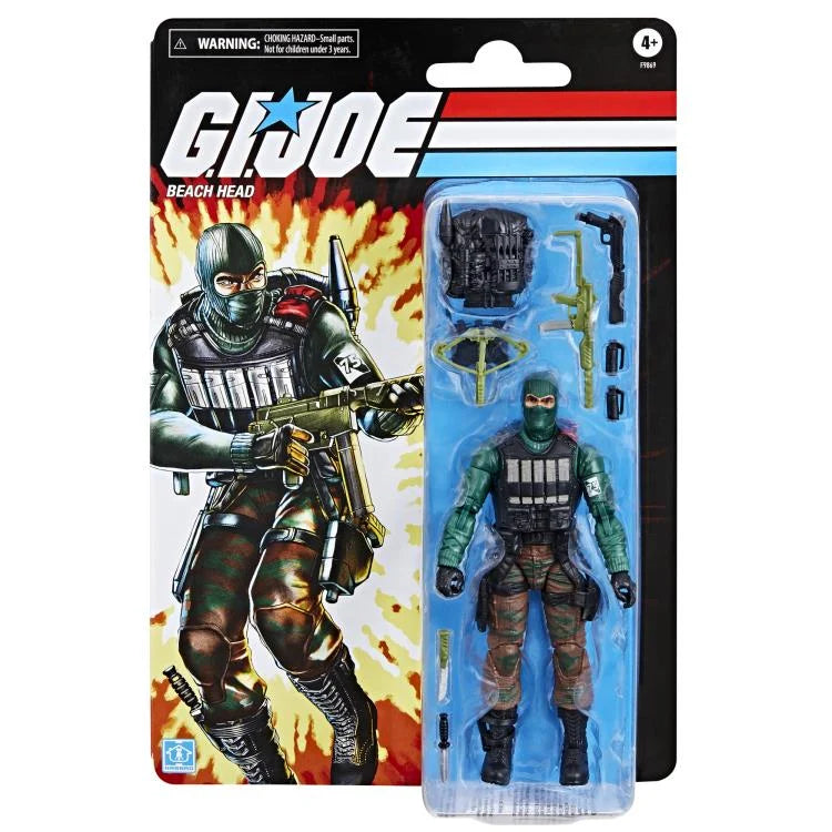G.I. Joe Classified Series Retro Collection Beach Head Action Figure - 6-Inch Military Toy Soldier for Collectors & Display - Perfect for Nostalgic Play, Shelf Decoration & Comic Con Events