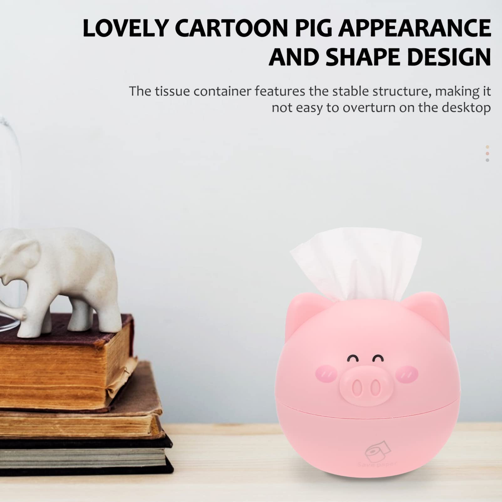 Cute Pig Tissue Box Holder - Cartoon Napkin Dispenser for Bathroom, Bedroom, Dressing Table, Living Room & Office - Home & Car Decoration Accessory - Perfect for Home, Office and Vehicle Use