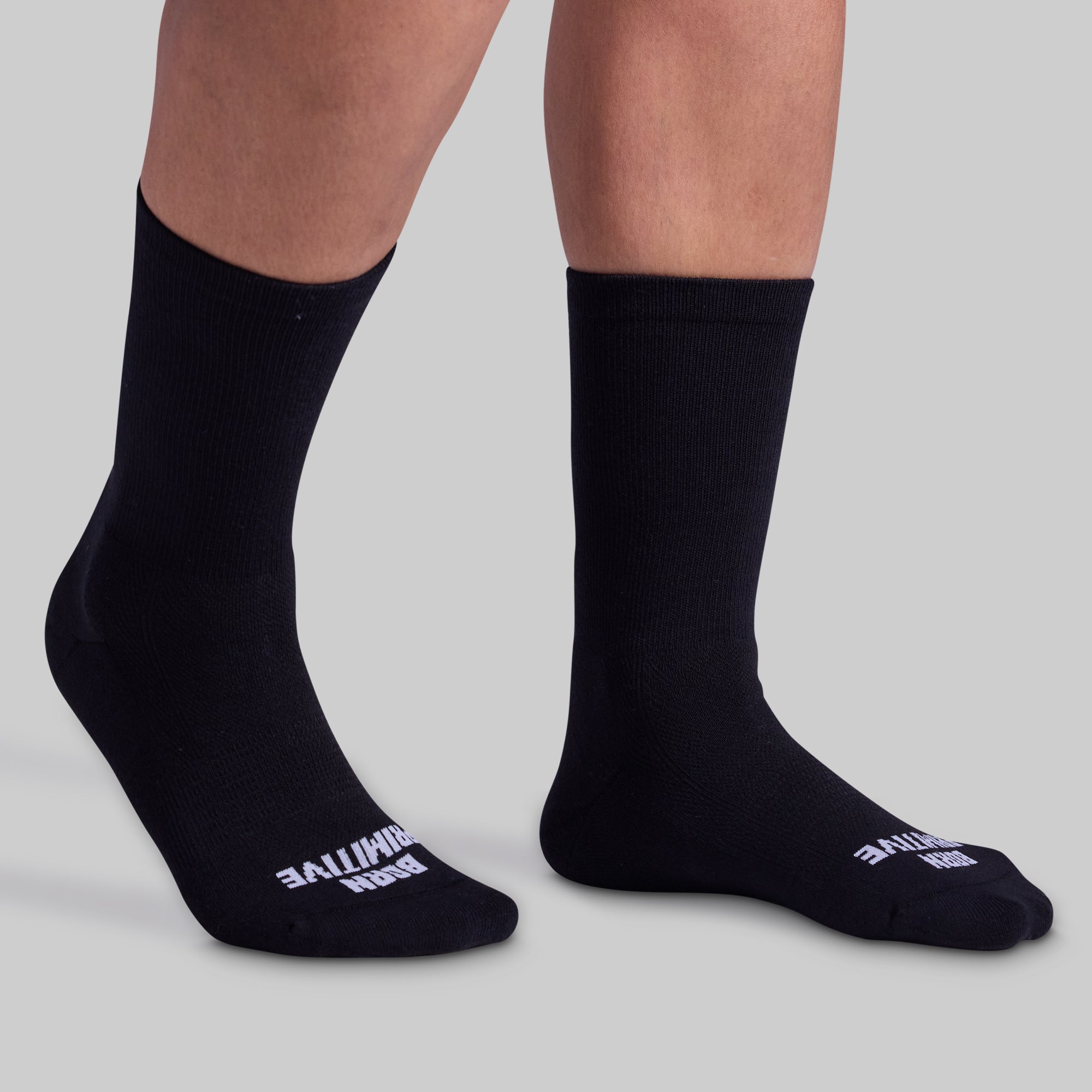 High-Performance Crew Socks 3-Pack - Moisture Wicking & Breathable Athletic Socks for Men & Women (Black) - Ideal for Running, Gym Workouts & Everyday Comfort