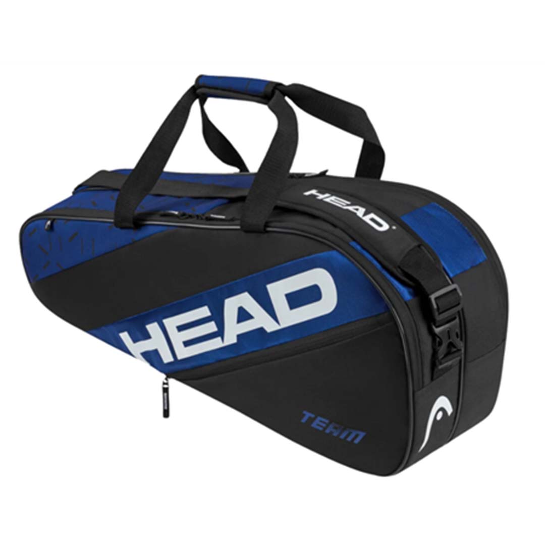 Head Team Tennis Racket Bag - Blue & Black, Medium Size, Holds 6 Rackets | Perfect for Tennis Players, Coaches & Club Members | Durable Sports Equipment Storage for Courts & Travel