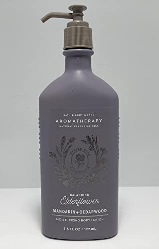 **Elderflower Aromatherapy Balancing Body Lotion - 6.5 oz | Natural Mandarin & Cedarwood Scent | Hydrating & Relaxing for Dry Skin | Perfect for Spa Nights & Self-Care Rituals**