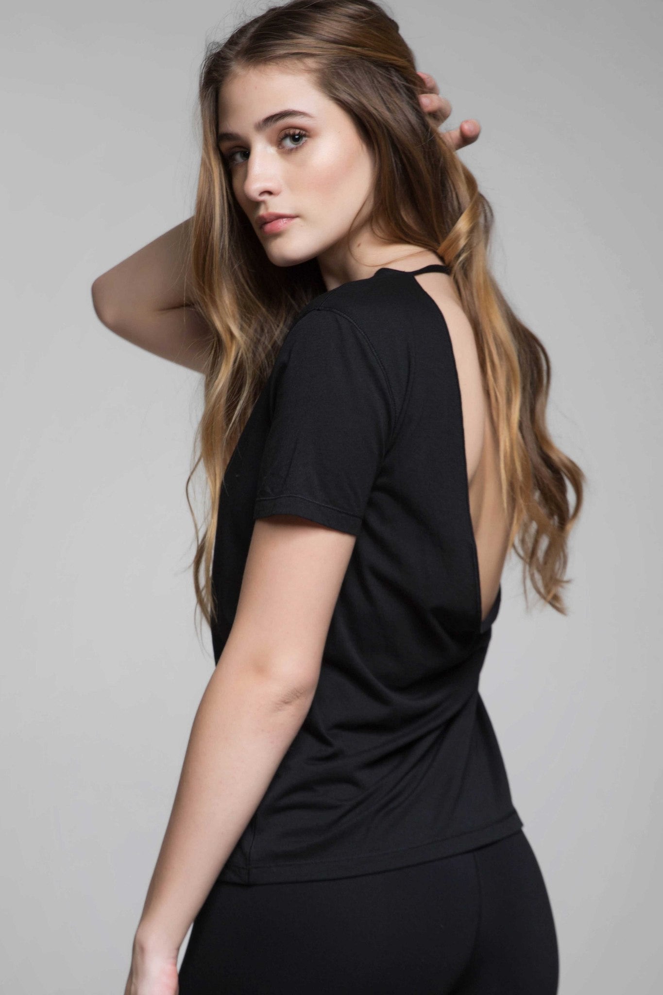Lilla Lace Open Back Tee - Women's Elegant Lace Detail T-Shirt for Casual Wear & Date Nights | Perfect for Summer Outfits and Special Occasions