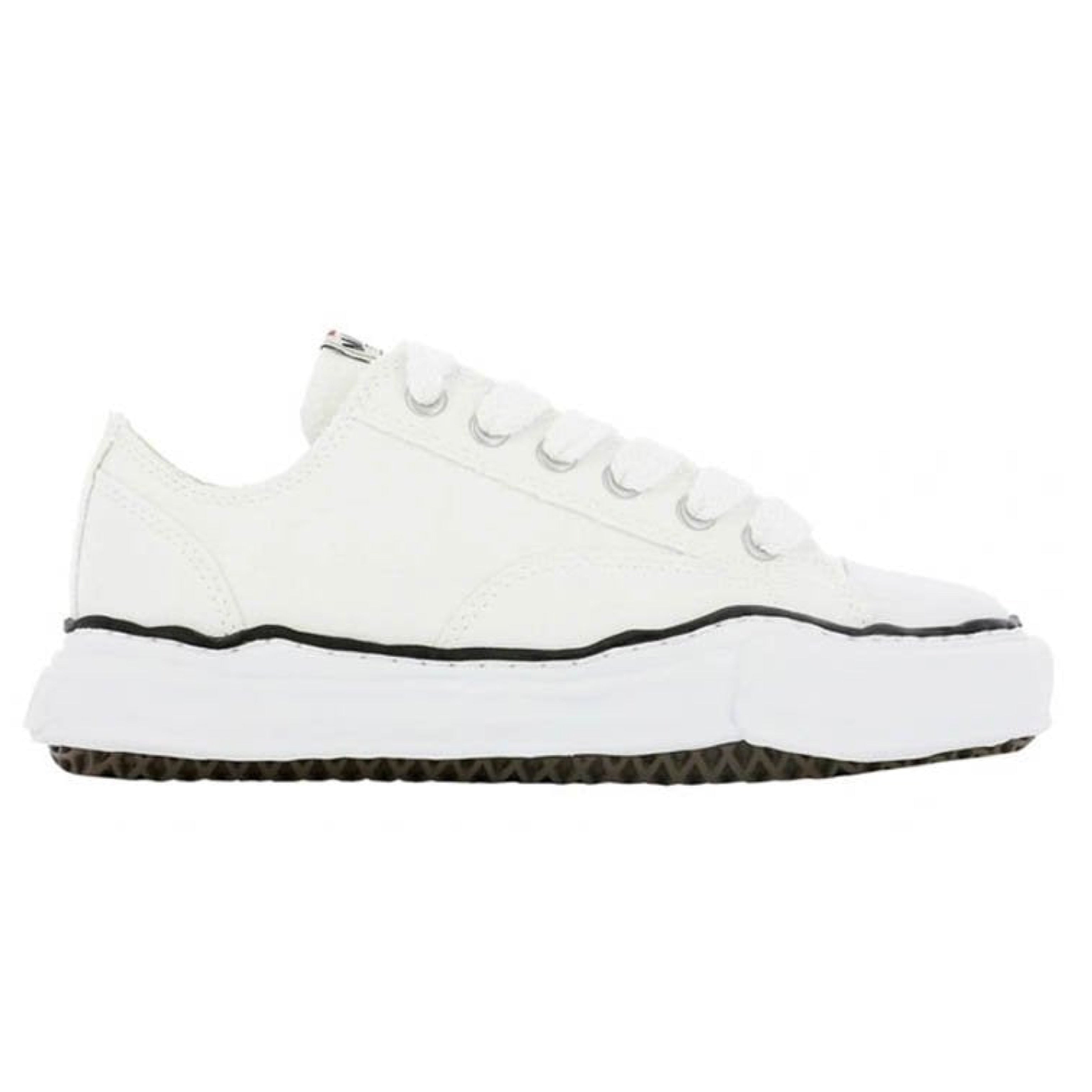 MAISON MIHARA YASUHIRO Peterson OG Sole Canvas Low Top Sneakers - White | Unisex Casual Shoes for Streetwear & Everyday Fashion