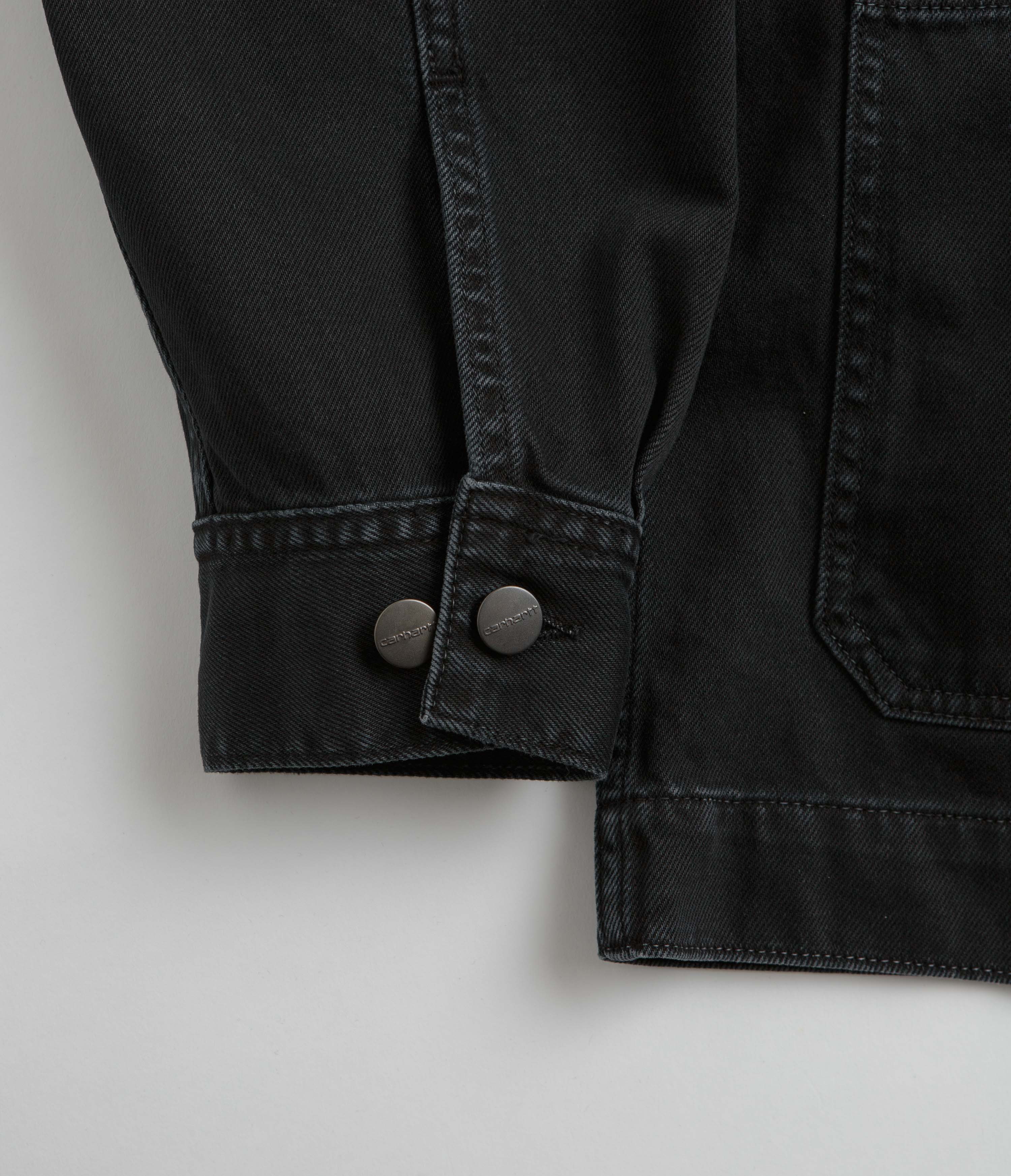 Carhartt Garrison Coat for Men - Stone Dyed Black Waterproof Work Jacket - Heavy Duty Winter Coat for Outdoor Work, Hunting & Construction