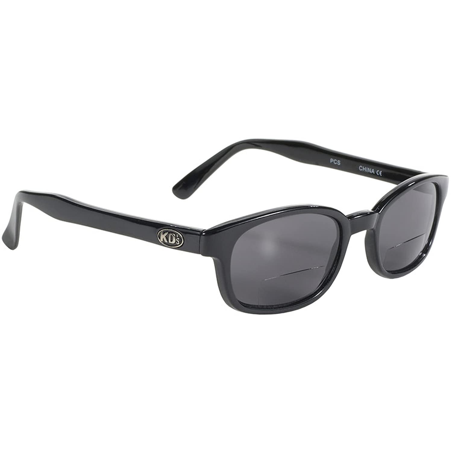 Pacific Coast Sunglasses X-Kd Readerz Smoke Lens 2.00 Rectangular Sunglasses for Men & Women - Black Frame, 55mm Lens Width, 60mm Temple Length - Perfect for Driving, Reading & Outdoor Activities