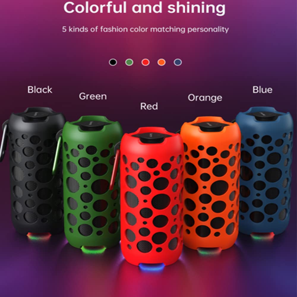 2-in-1 Wireless Bluetooth Speaker with Earbuds - Portable Mini Speaker with Deep Bass & Built-in Mic - Waterproof Outdoor Speaker for Camping, Beach, Hiking - Wireless Earbuds for Gym, Running, Travel - Green