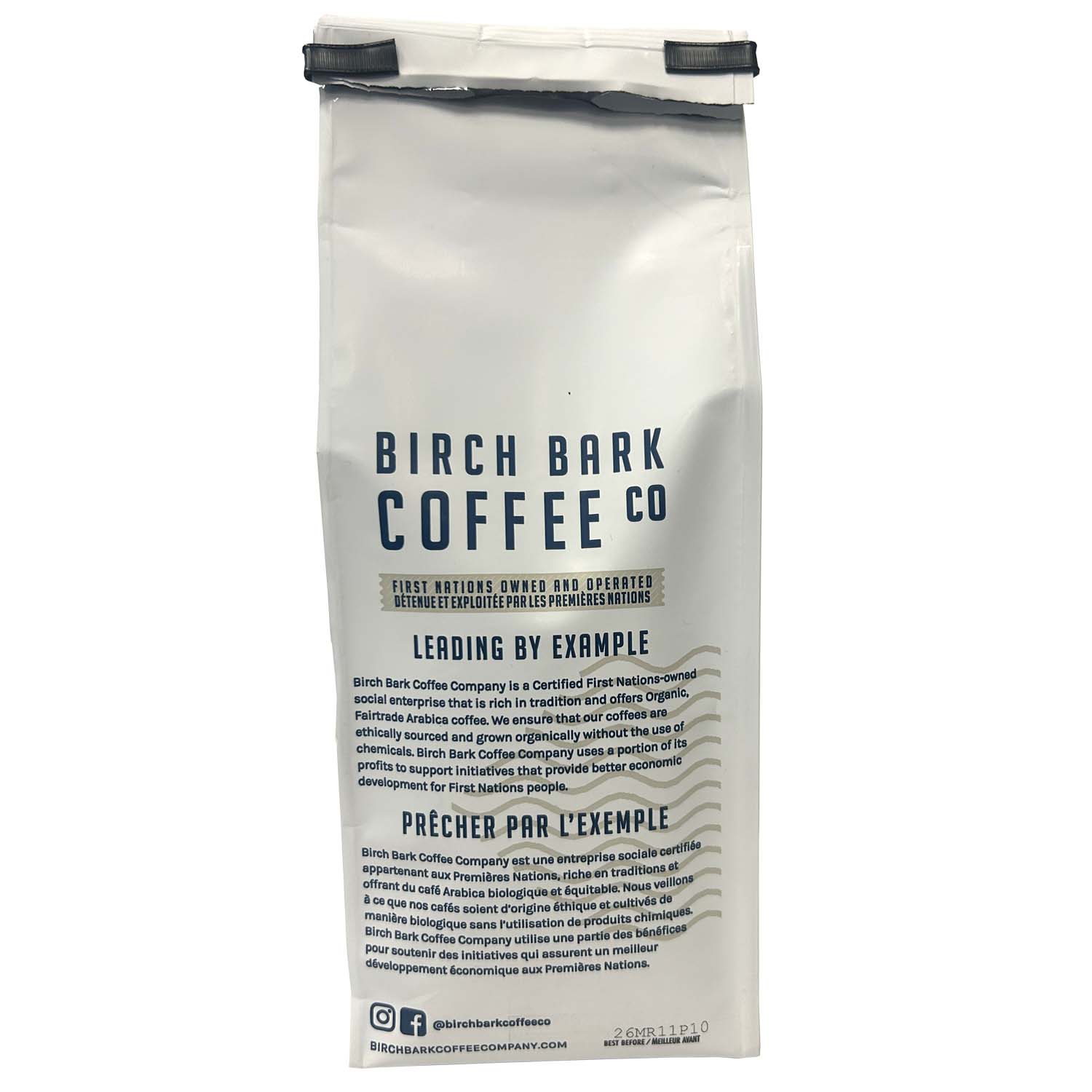 Organic Birch Bark Two Spirit French Roast Fair Trade Ground Coffee - 12 oz Bag | Premium Coffee for Home Brewing, Office & Camping
