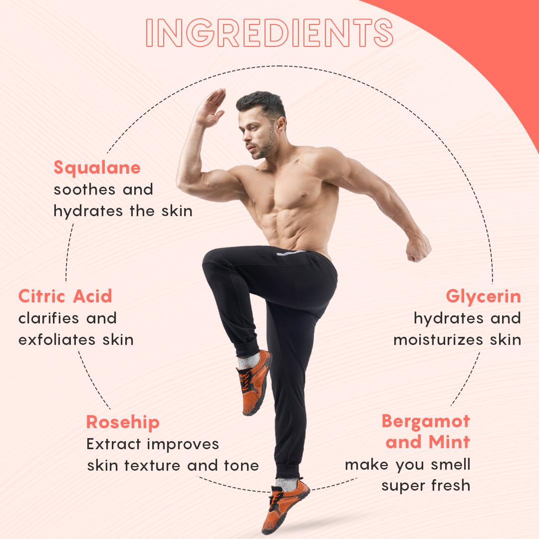 Miracles Reboot Refreshing Body Wash with Jojoba Oil, Coconut Extract & Squalane - Deep Cleansing, Exfoliating & Hydrating Formula | Cruelty-Free, Paraben & SLS Free | 250ml | Perfect for Dry Skin & Post-Workout Refreshment