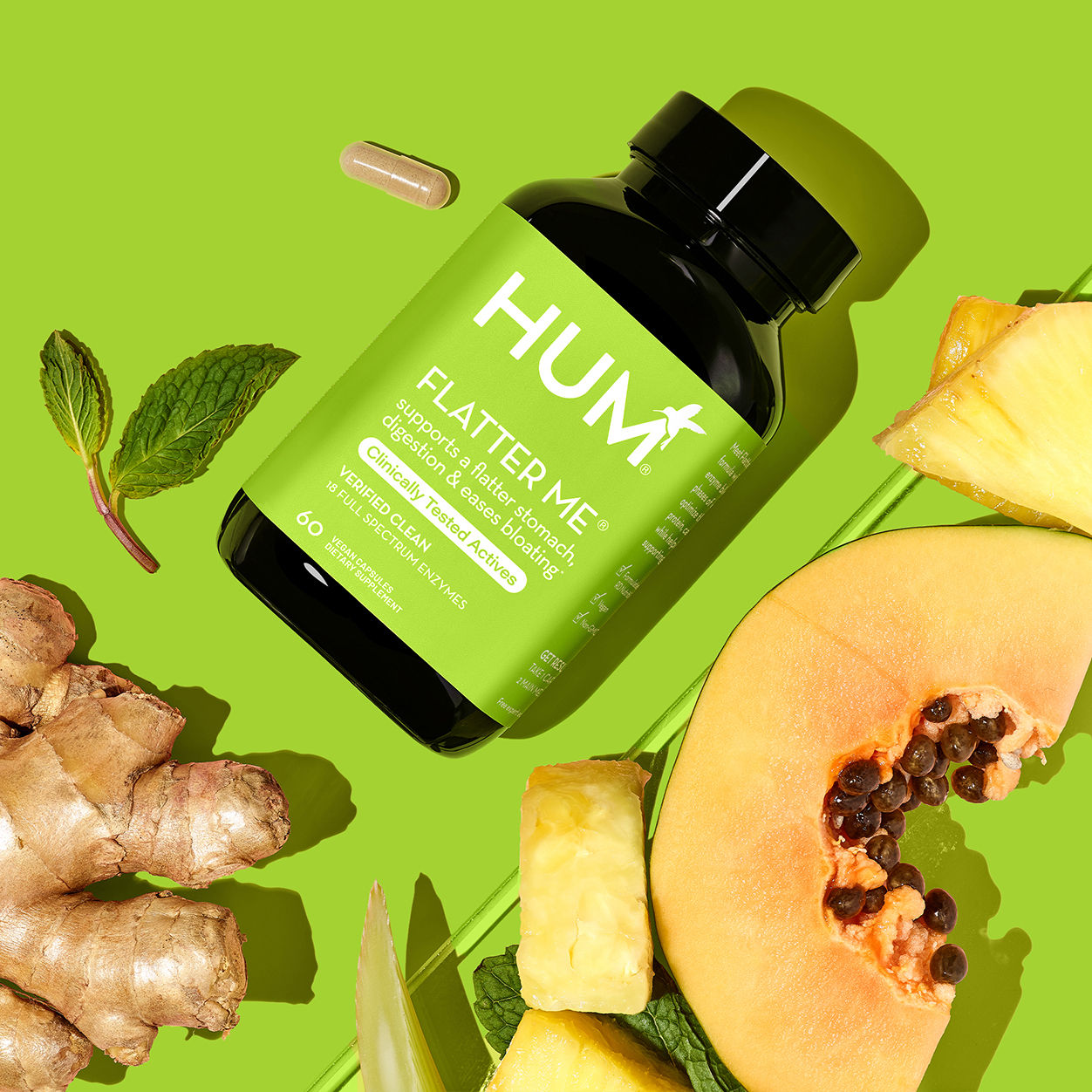 Flatter Me Digestive Enzyme Supplement for Bloating Relief & Gut Health - Supports Digestion After Meals | Ideal for Travel, Overeating & Sensitive Stomachs
