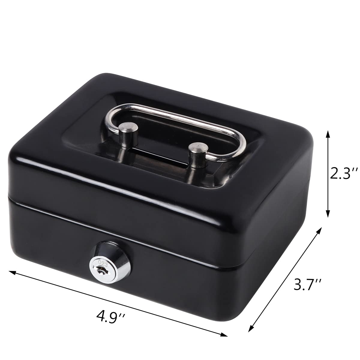 Small Cash Box with Lock & Money Slot - Decaller Metal Coin Piggy Bank for Adults & Kids - Perfect for Home, Office, Savings & Gift Giving