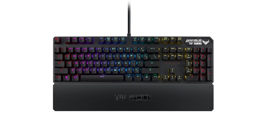 ASUS TUF Gaming K3 RGB Mechanical Keyboard with Blue/Red Switches - Wired Gaming Keyboard for PC, Mac | Perfect for FPS, MOBA & Esports Gaming