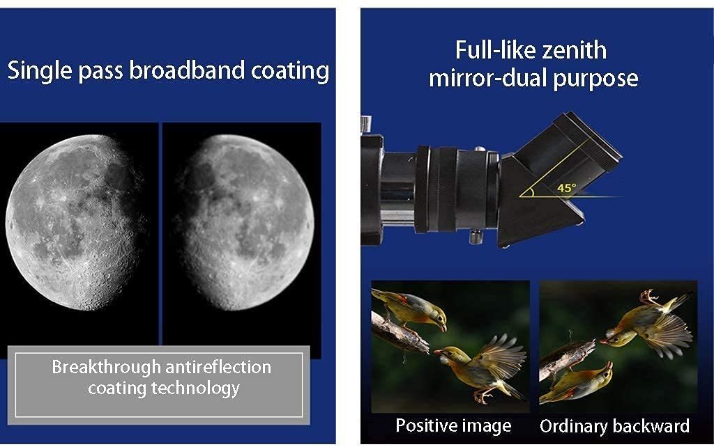 70mm Aperture 400mm Refractor Telescope for Astronomy - Portable Travel Telescope for Kids, Adults & Beginners with Adjustable Tripod - Perfect for Stargazing, Camping & Outdoor Adventures