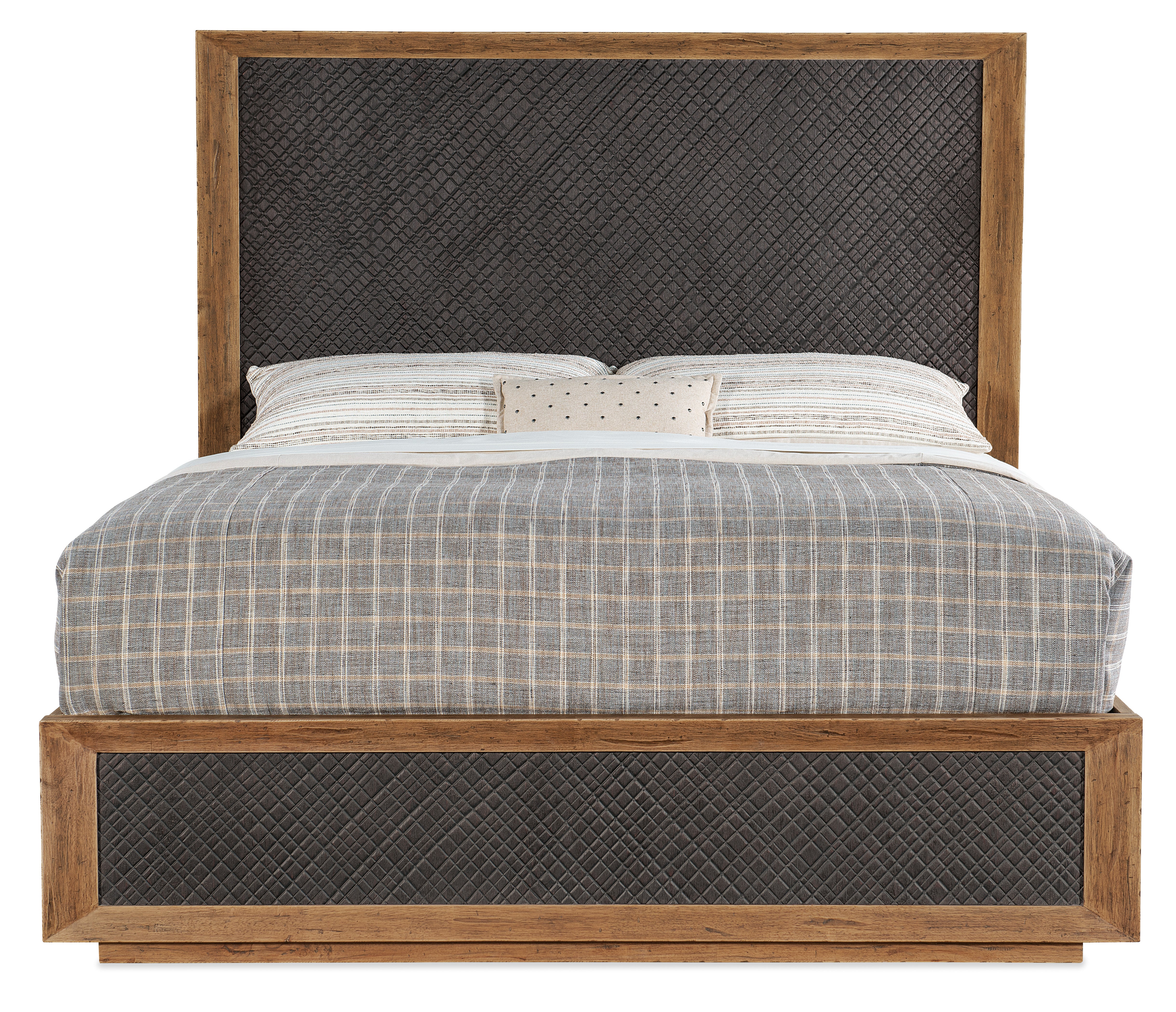 Big Sky California King Panel Bed Frame - Solid Wood Platform Bed with Headboard - Perfect for Master Bedroom & Guest Room