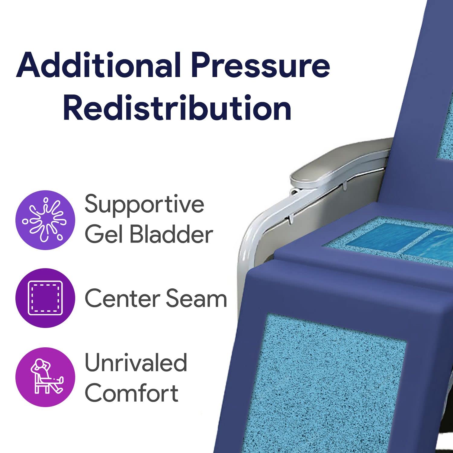 Gel & Foam Geriatric Chair Cushion - 24