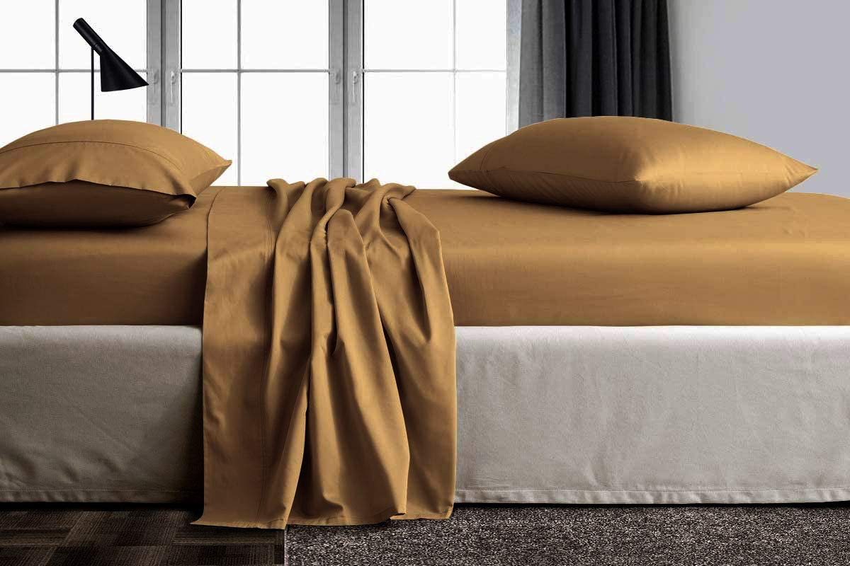 Premium 700 Thread Count Egyptian Giza Cotton 4-Piece King Size Sheet Set - Luxurious Taupe Bedding for Ultimate Comfort | Perfect for Master Bedrooms, Guest Rooms & Hotel Luxury Linens