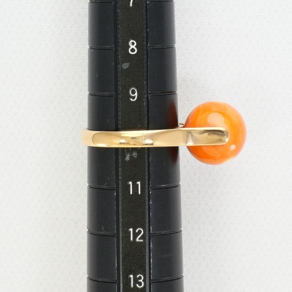 18K Yellow Gold Coral Ring for Women - Elegant Handmade Jewelry Gift for Birthday, Anniversary & Special Occasions