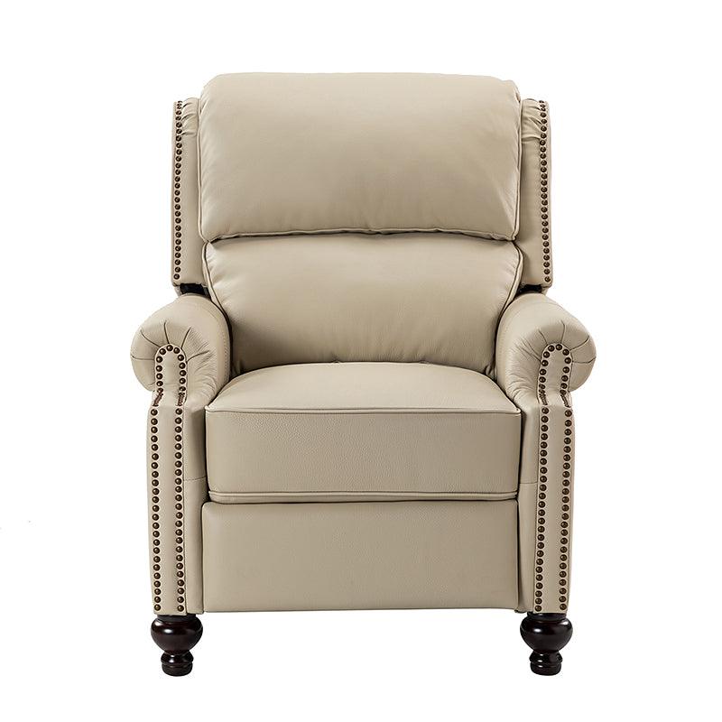Mid Century Modern Genuine Leather Recliner Chair - Consuela Handcrafted Lounge Chair for Living Room, Office & Home Theater