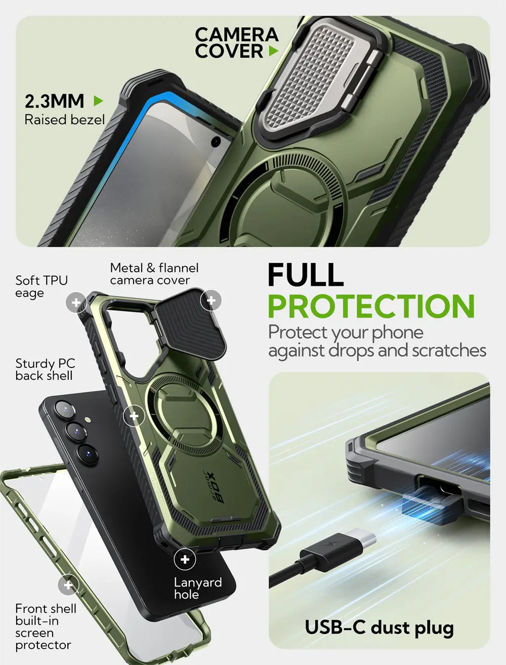 Galaxy S25 Plus Case - BLASON Armorbox Full Body Protective Cover with Military-Grade Drop Protection | Perfect for Outdoor Activities, Travel & Daily Use