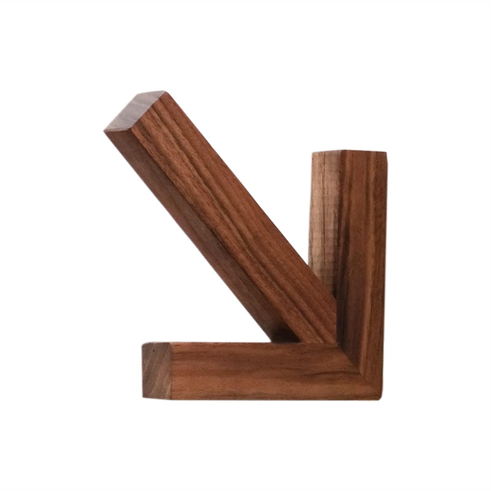 Natural Wood Coat Hooks - Wall Mounted Hangers for Jackets, Hats & Bags | Solid Black Walnut Wooden Hooks | Durable Wall Decoration & Storage Solution for Entryway, Bedroom & Bathroom
