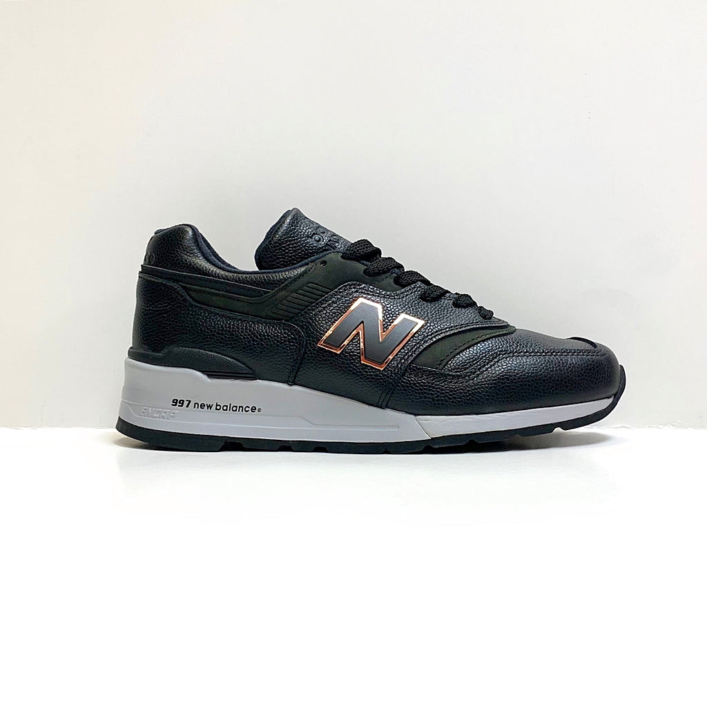 New Balance M997PAF Men's Running Shoes - Black & Grey, Made in USA with Horween Leather - Perfect for Casual Wear, Jogging & Gym Workouts