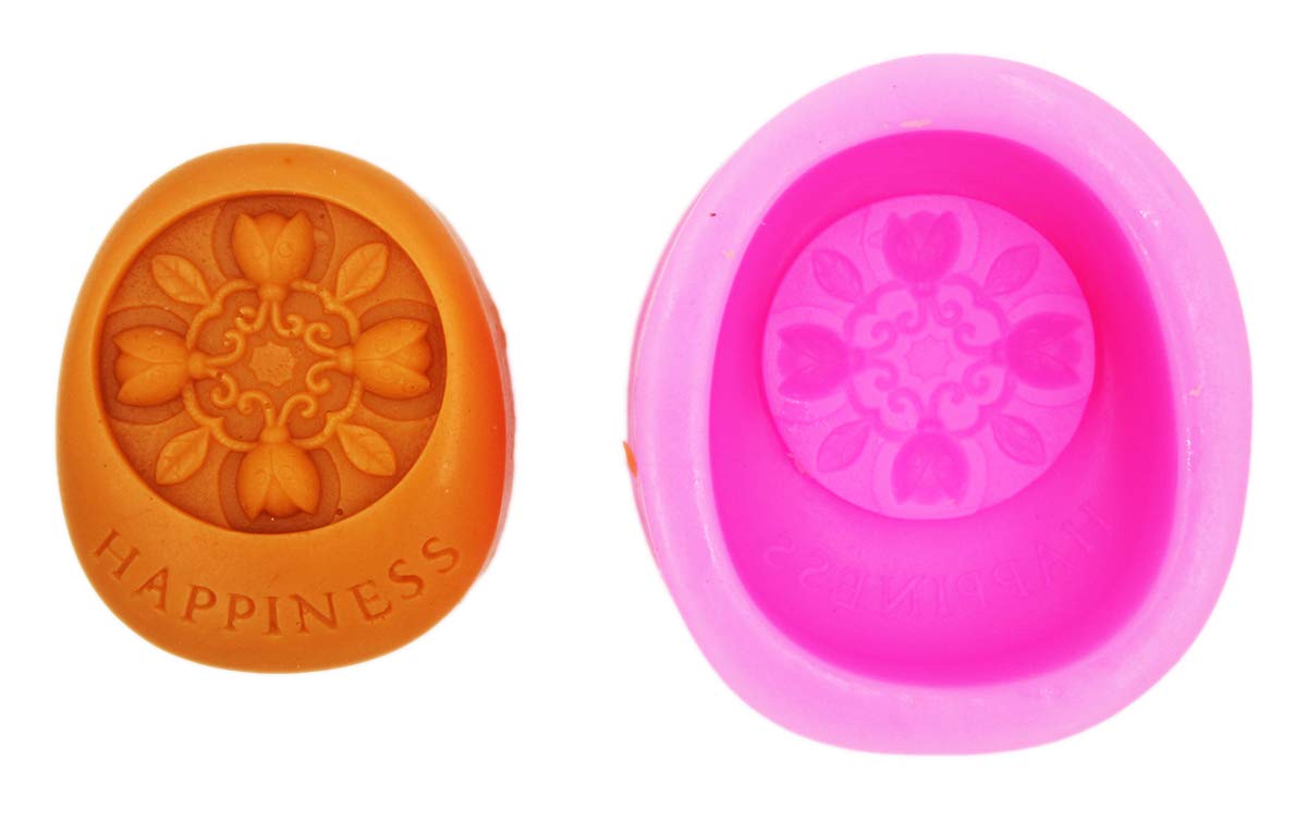 Premium Silicone Soap Molds for DIY Handmade Soap Making - Happiness Craft Art Soap Molds for Bath Bombs, Candles & Gifts - Perfect for Home Spa, Wedding Favors & Craft Projects